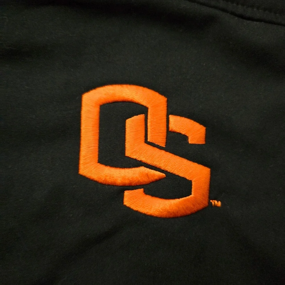 Columbia Oregon State Beavers Mens Softshell Jacket Black OSU Full Zip XM6651 L